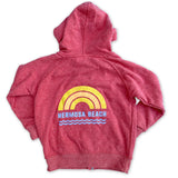 Sol Baby Hermosa Beach Rainbow Red Zip Up Hoodie