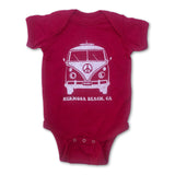 Sol Baby Hermosa Beach Peace Surf Bus Hot Pink Bodysuit