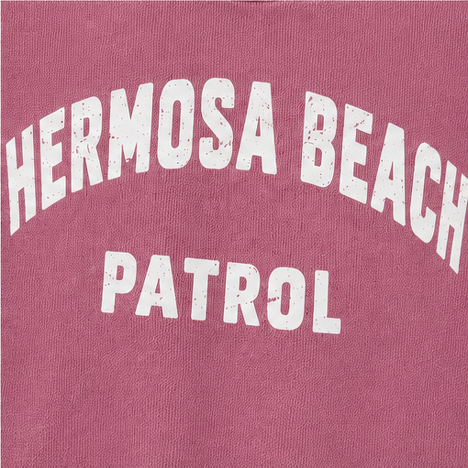 Sol Baby Hermosa Beach Patrol orchid heather sweatshirt graphic detail