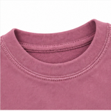 Sol Baby Hermosa Beach Patrol orchid heather sweatshirt neckline detail