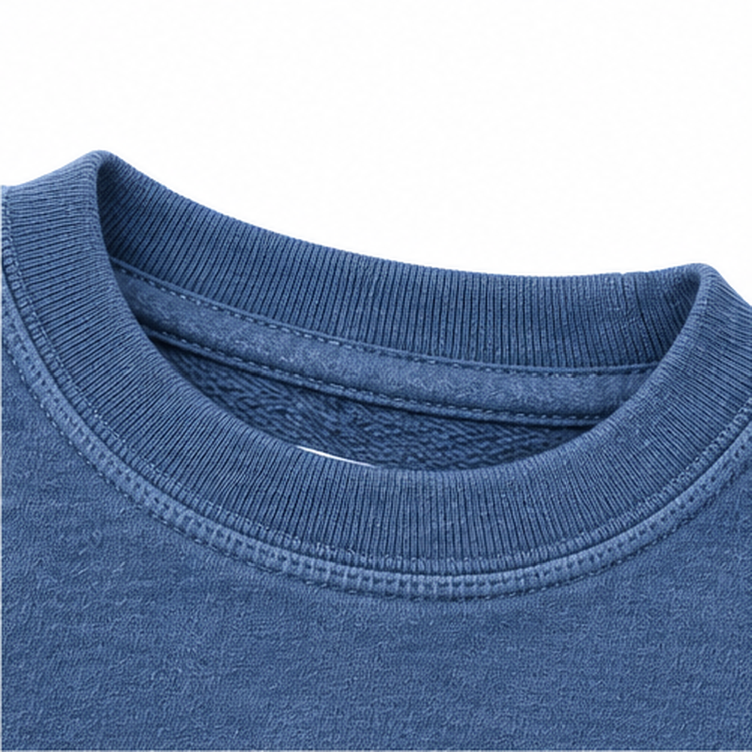 Sol Baby Beach Patrol storm blue heather kids sweatshirt neckline