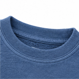 Sol Baby Beach Patrol storm blue heather kids sweatshirt neckline