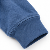 Sol Baby Beach Patrol storm blue heather kids sweatshirt sleeve cuff