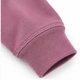 Sol Baby Beach Patrol orchid heather sweatshirt sleeve cuff