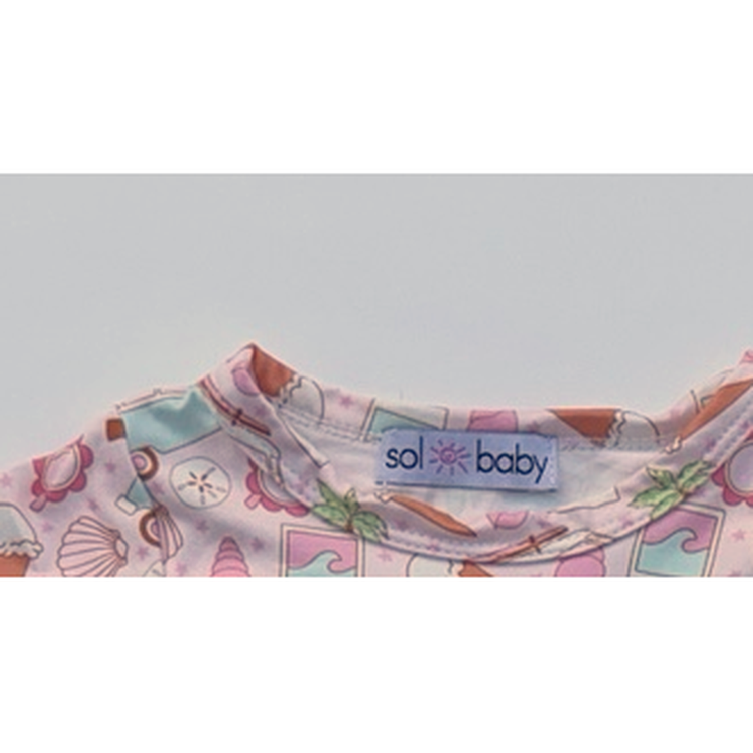 Sol Baby Summertime Surf Bus pink tutu dress neckline