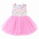 Sol Baby Summertime Surf Bus Sleeveless Tutu Dress — full front view