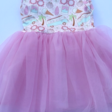 Sol Baby Summertime Surf Bus Sleeveless Tutu Dress — waist seam detail