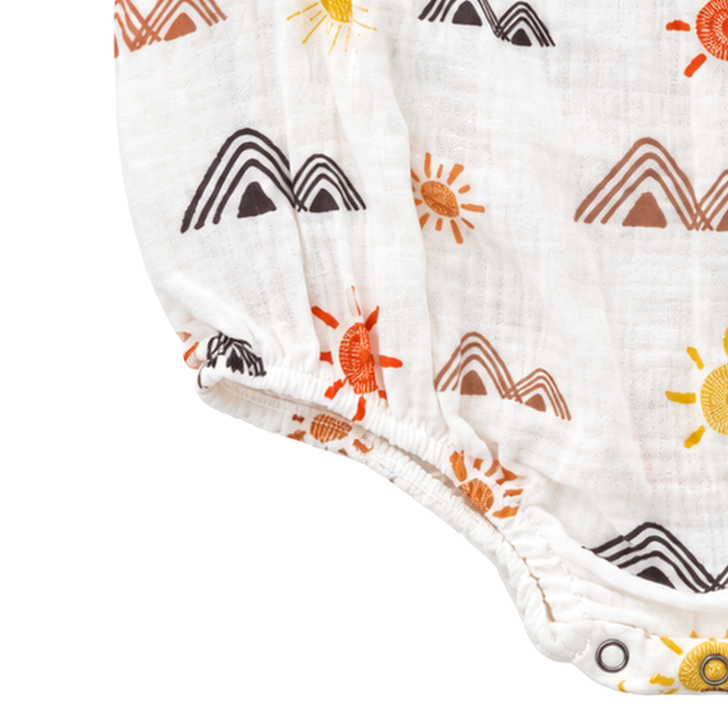 Sol Baby Sun-Mountain Bubble Romper — elastic leg detail
