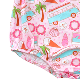 Sol Baby Summertime Surf Bus Bubble Romper — elastic view