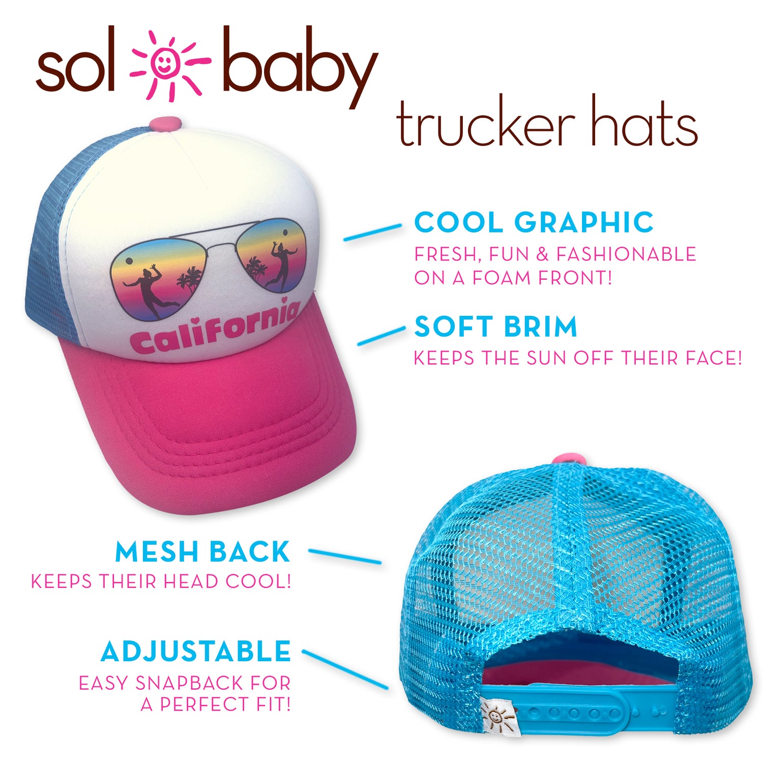 WAWSAM Meisjes Baseballpet Verstelbare Kinder Snapback Trucker Pet Katoen Meisjes Baseball Mütze Zonnehoed, roze, 3-8 Jaar WAWSAM Meisjes Baseballpet Verstelbare Kinder Snapback Trucker Pet Katoen Meisjes Baseball Mütze Zonnehoed, roze, 3-8 Jaar