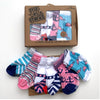 Me in Mind Girls Nautical Box of 6 Pair Infant Socks