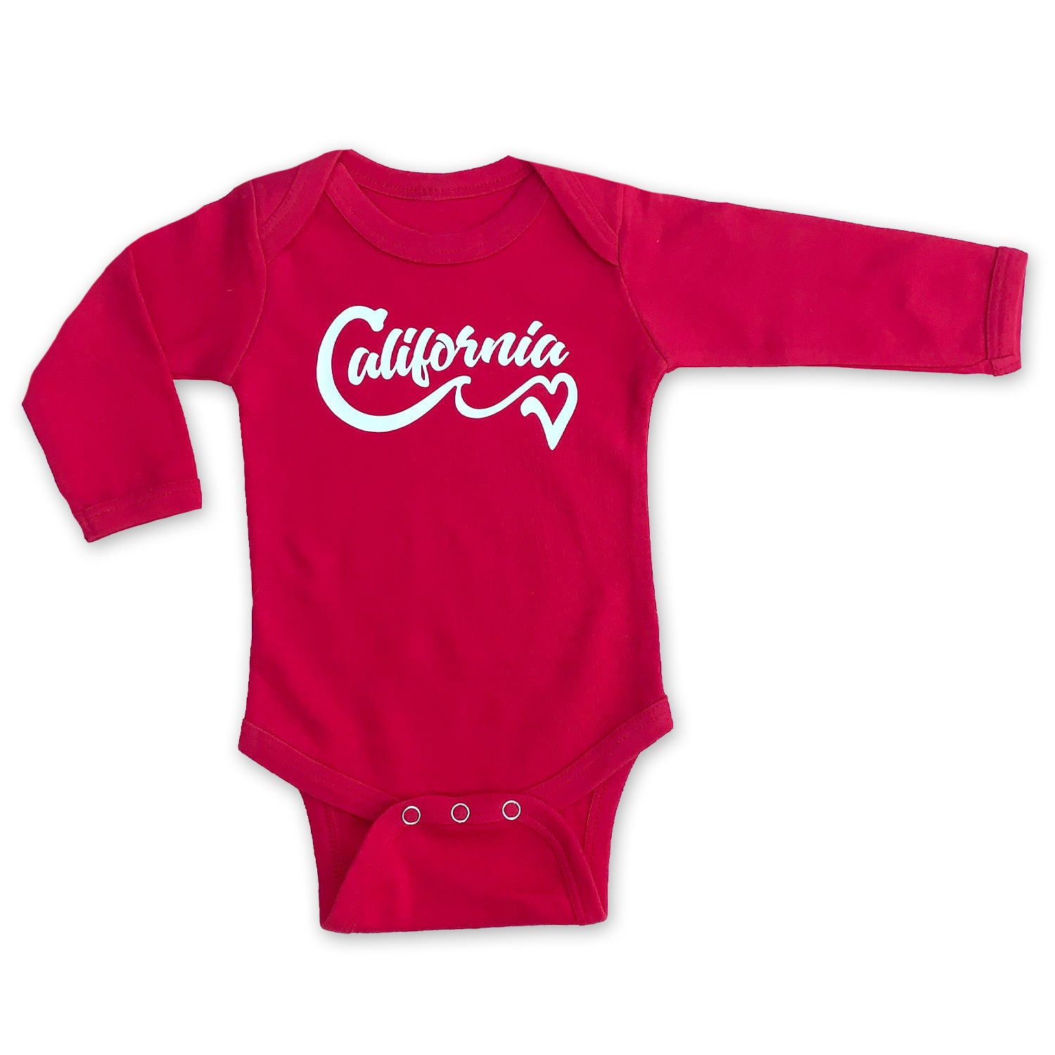 Sol Baby California Love Wave Red Long Sleeve Bodysuit