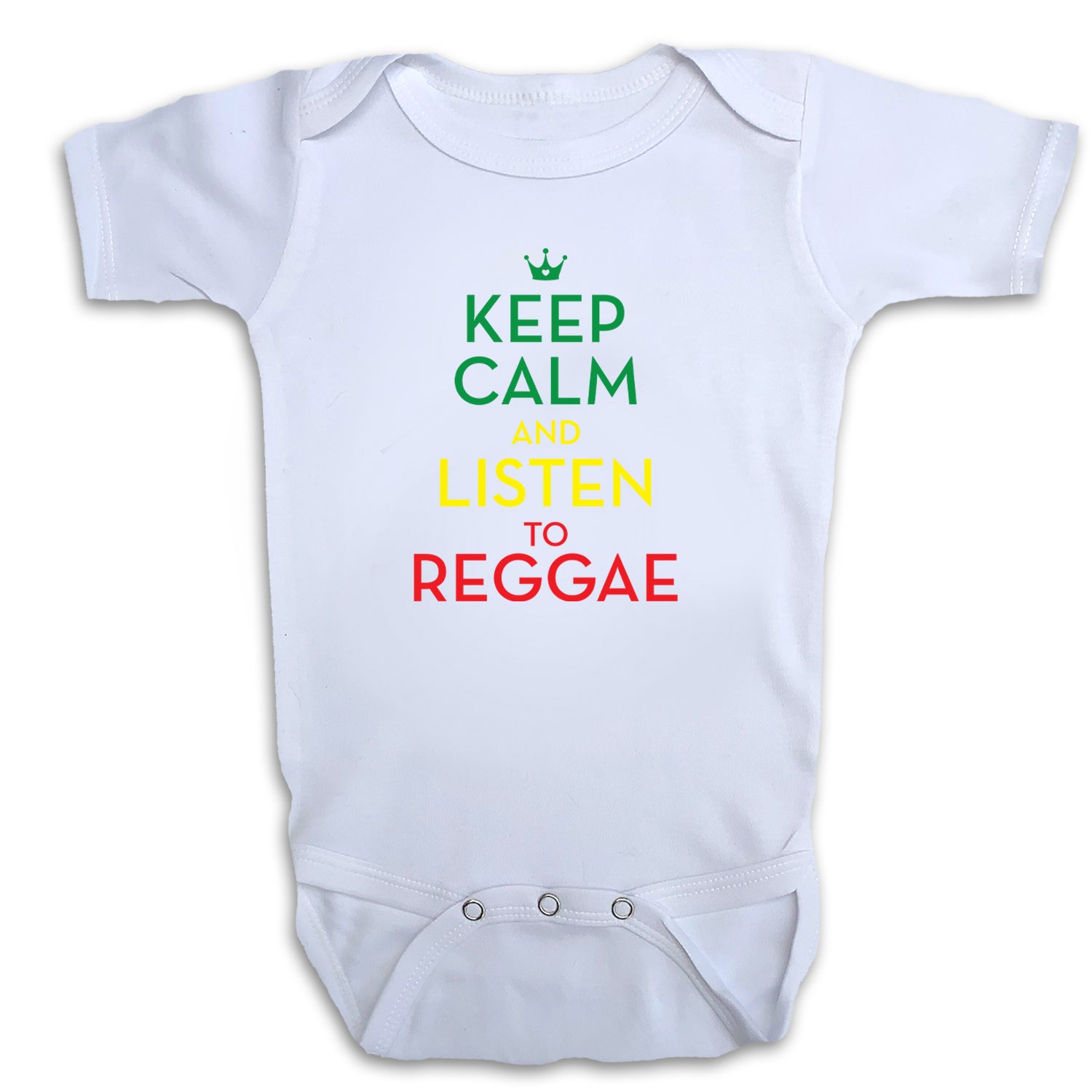 Sol Baby Keep Calm and Listen to Reggae Bodysuit