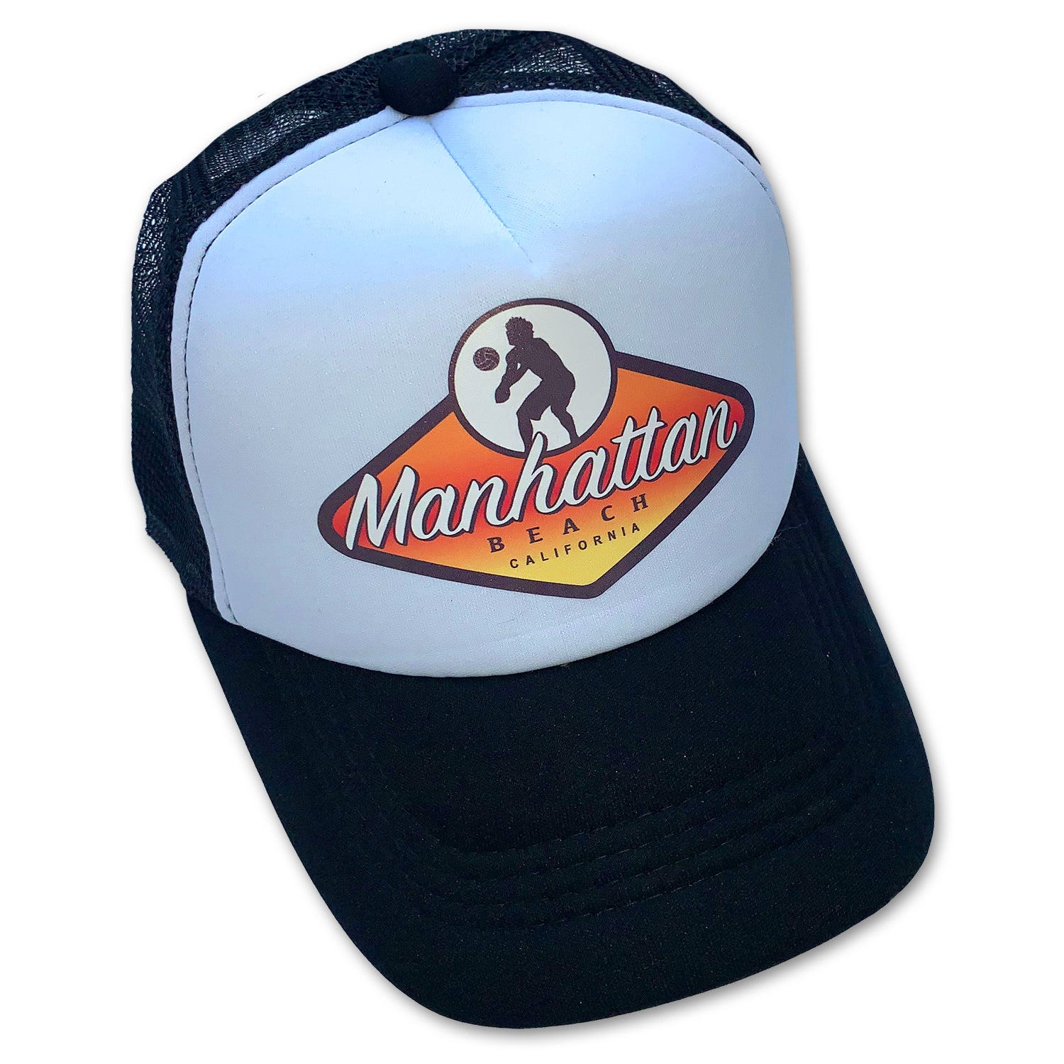 Manhattan Beach Volleyball Badge Trucker Hat
