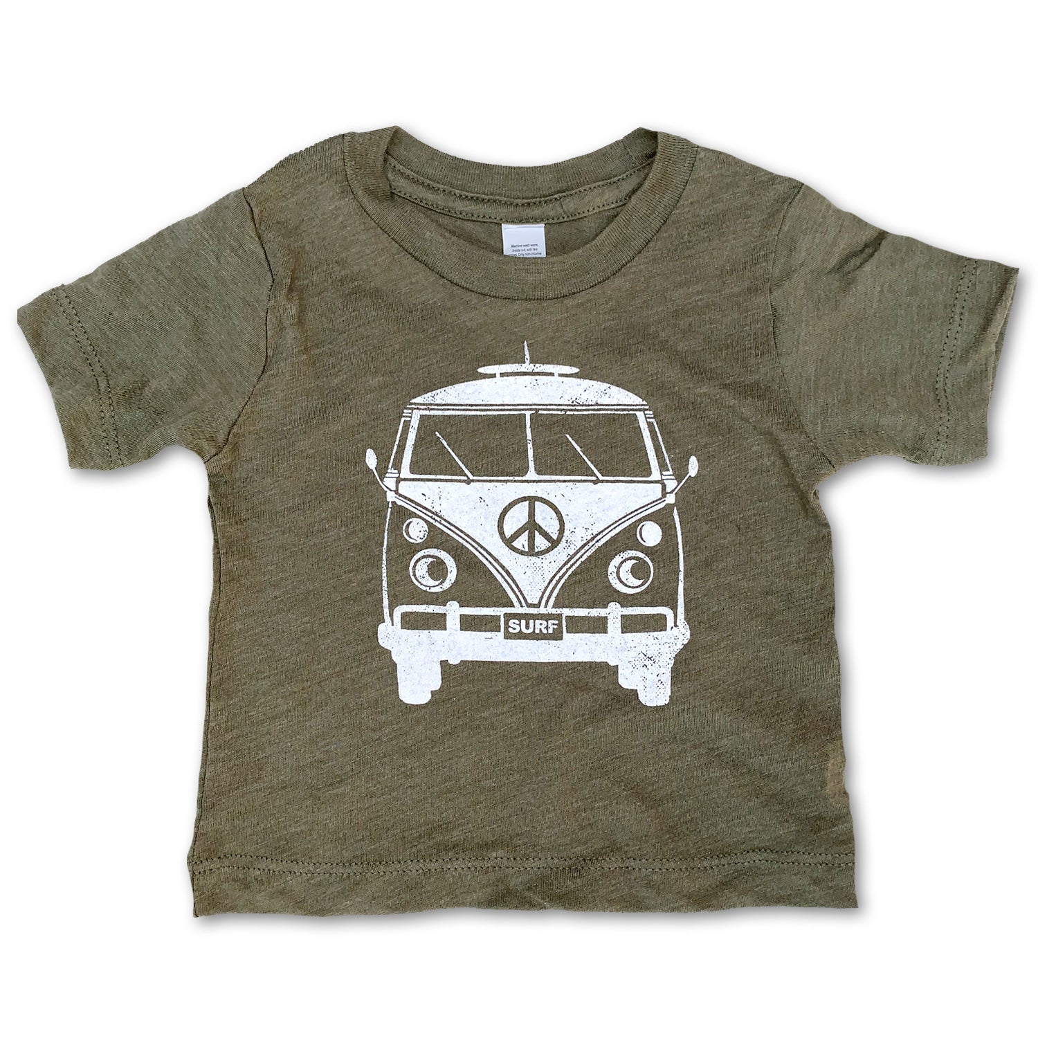 Sol Baby Peace Surf Bus Olive Tee