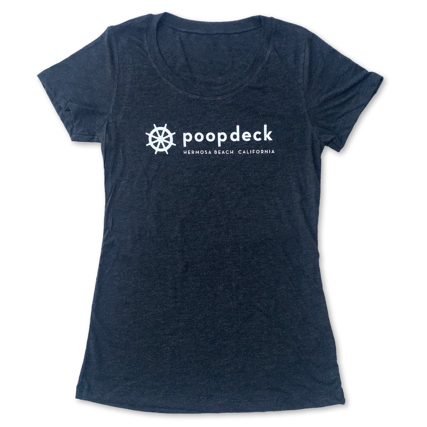 Sol Baby Poopdeck Hermosa Beach Charcoal Black Triblend Women's Tee