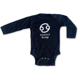 Sol Baby Silver Foil Zodiac Longsleeve Black Onesie