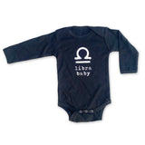 Sol Baby Silver Foil Zodiac Longsleeve Black Onesie