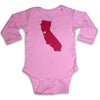 Sol Baby Northern California Love Longsleeve Heather Pink Bodysuit