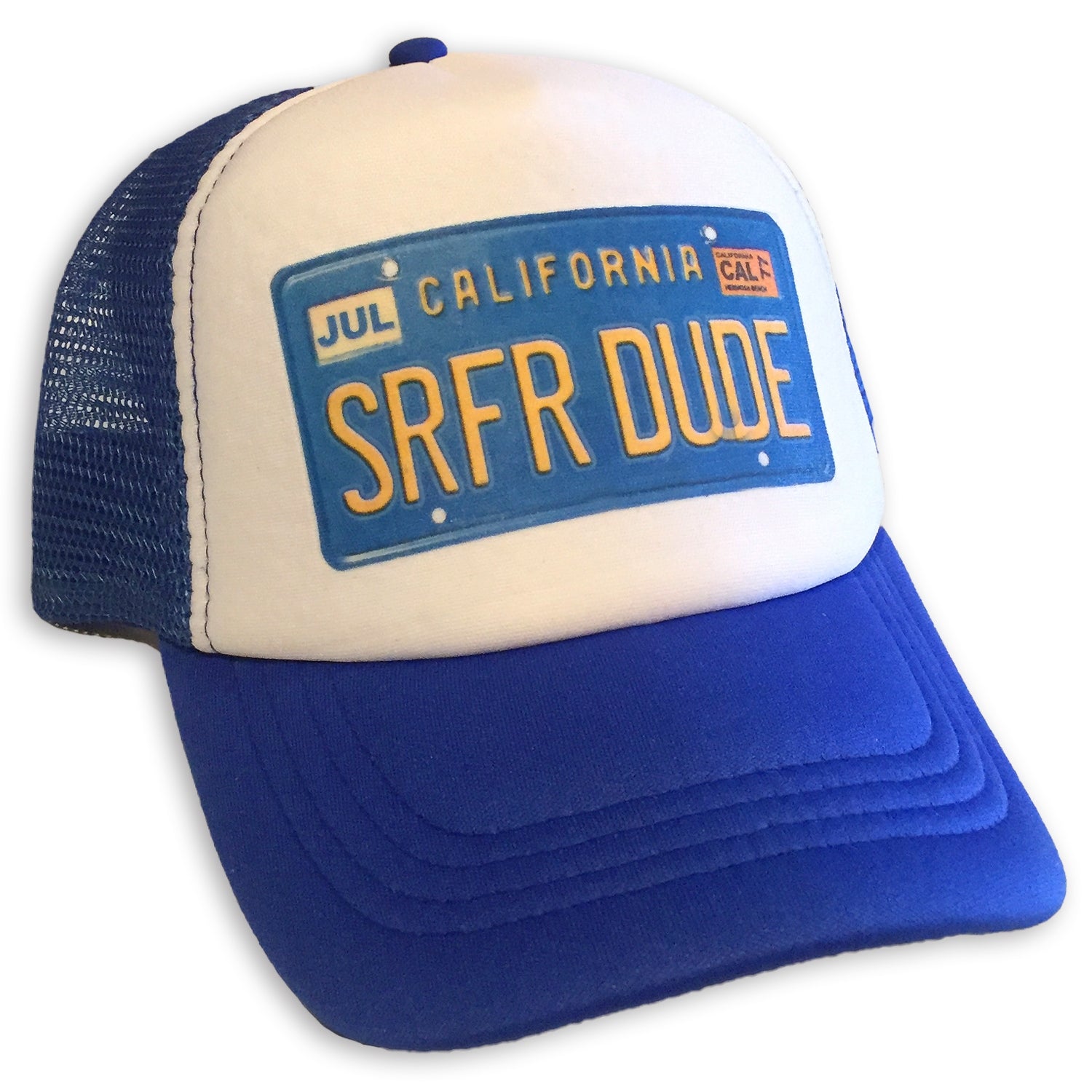 Sol Baby Surfer Dude California License Plate Trucker Hat