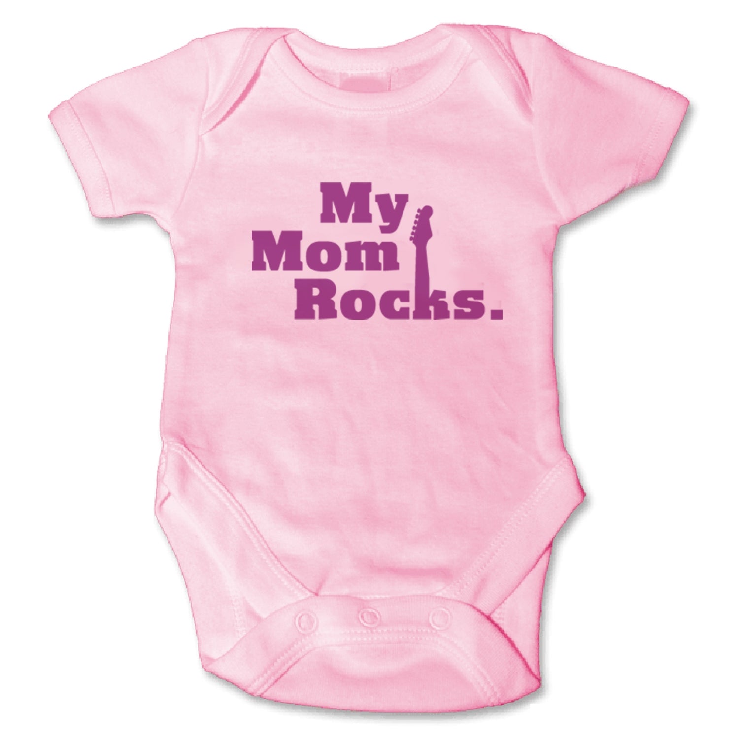 Sol Baby Original Pink 'My Mom Rocks' Onesie