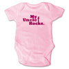 Sol Baby Original 'My Uncle Rocks' Pink Bodysuit
